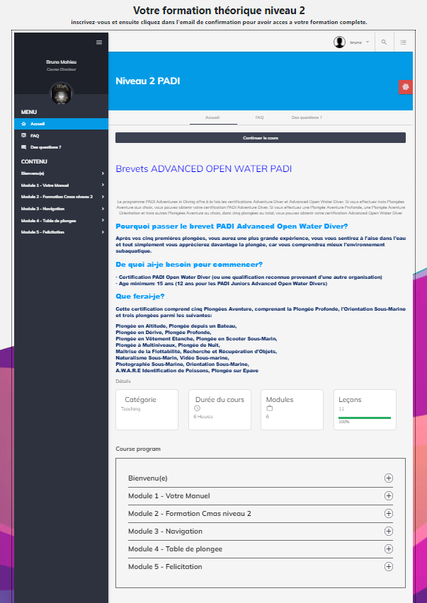 Devenir Niveau 2 PADI en plongée sous-marine